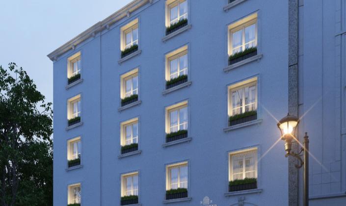 Elewacja hotelu Marriott Garamond w Krakowie