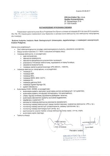 List referencyjny: ION Architekci, 2017